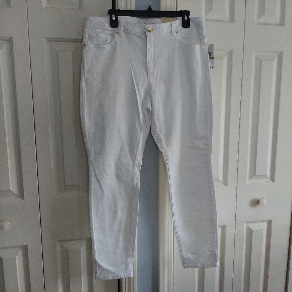 Michael Kors Izzy Skinny White Jeans 14 - Picture 3 of 15
